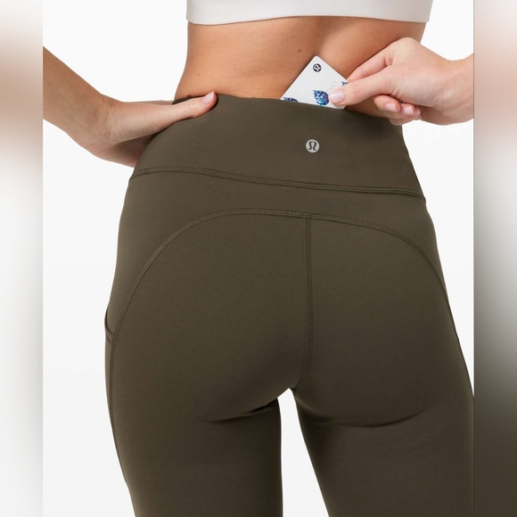 Lululemon Invigorate High Rise Tight 25" Size 4 Olive Green - Picture 7 of 14